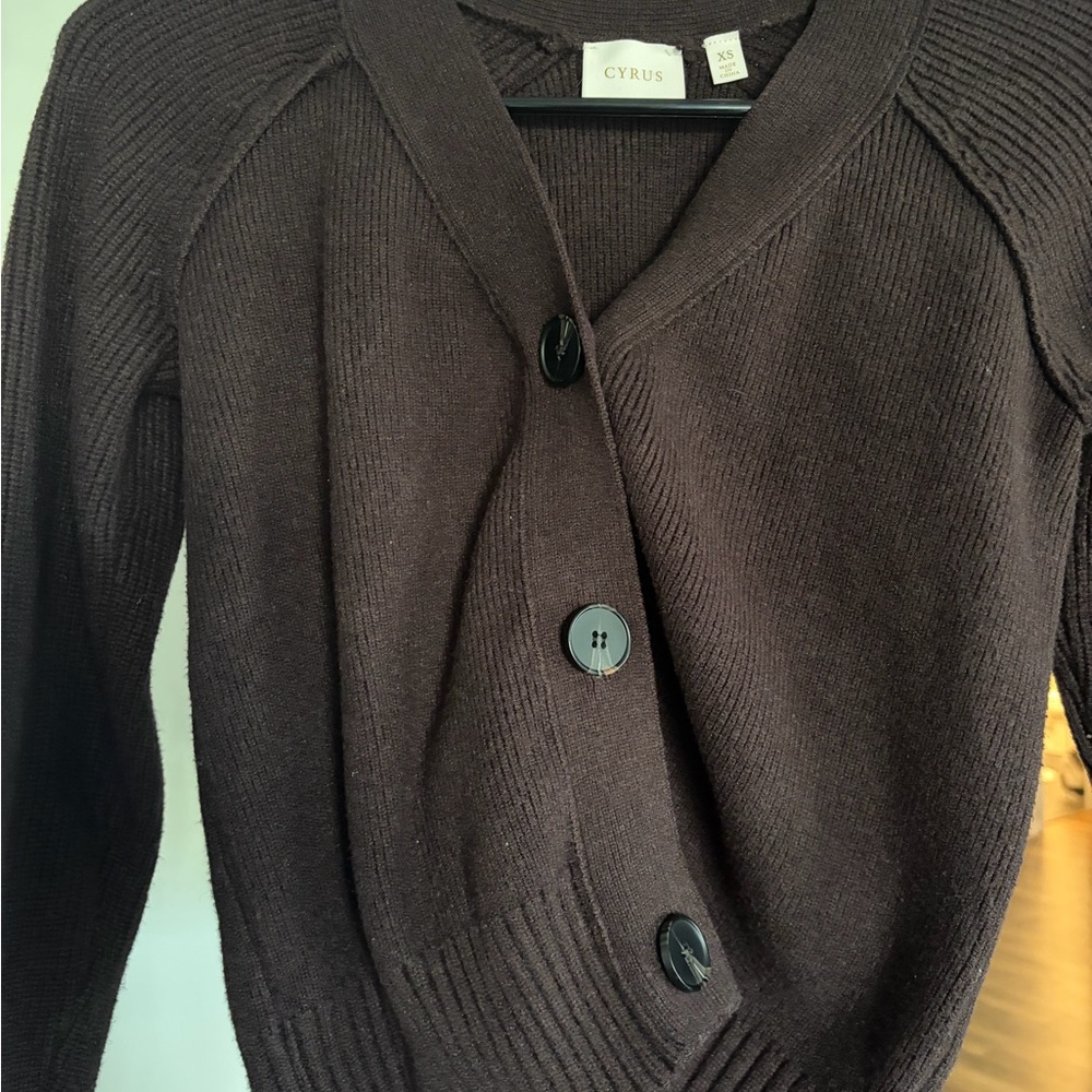 Cyrus Brown Button-Front Women's Cardigan